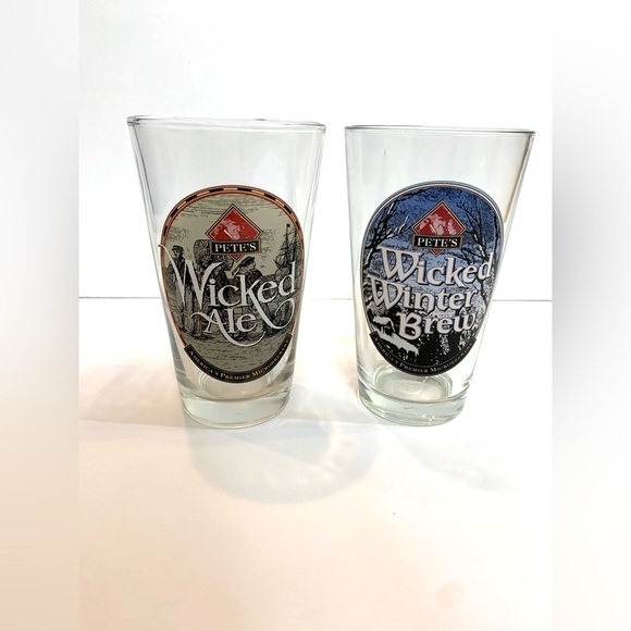 Set of 2 Pete’s Wicked Ale Pint Beer Glasses 2005 - Picture 2 of 9